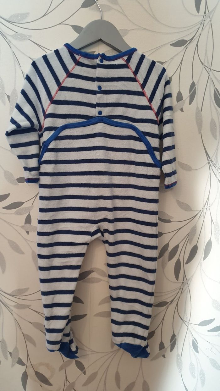 Pyjama bleu et gris marque dp am taille 24 mois - photo numéro 3