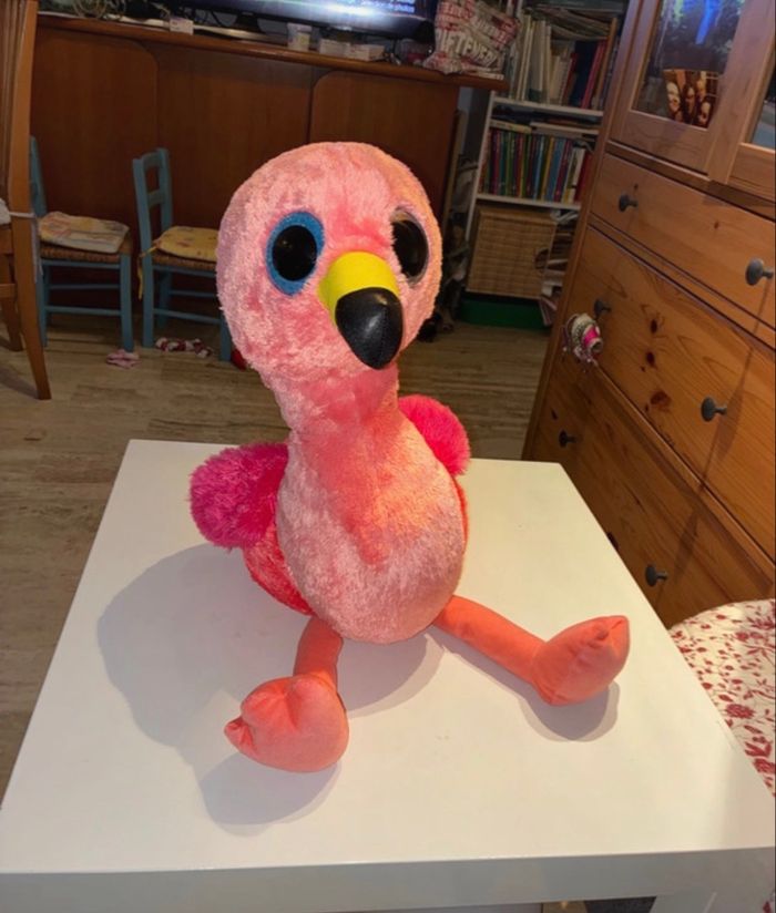 Peluche TY Flamant rose xxl 40cm - photo numéro 2