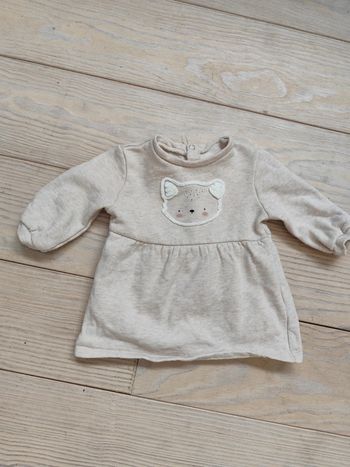 Robe renard beige fille hiver 6 mois