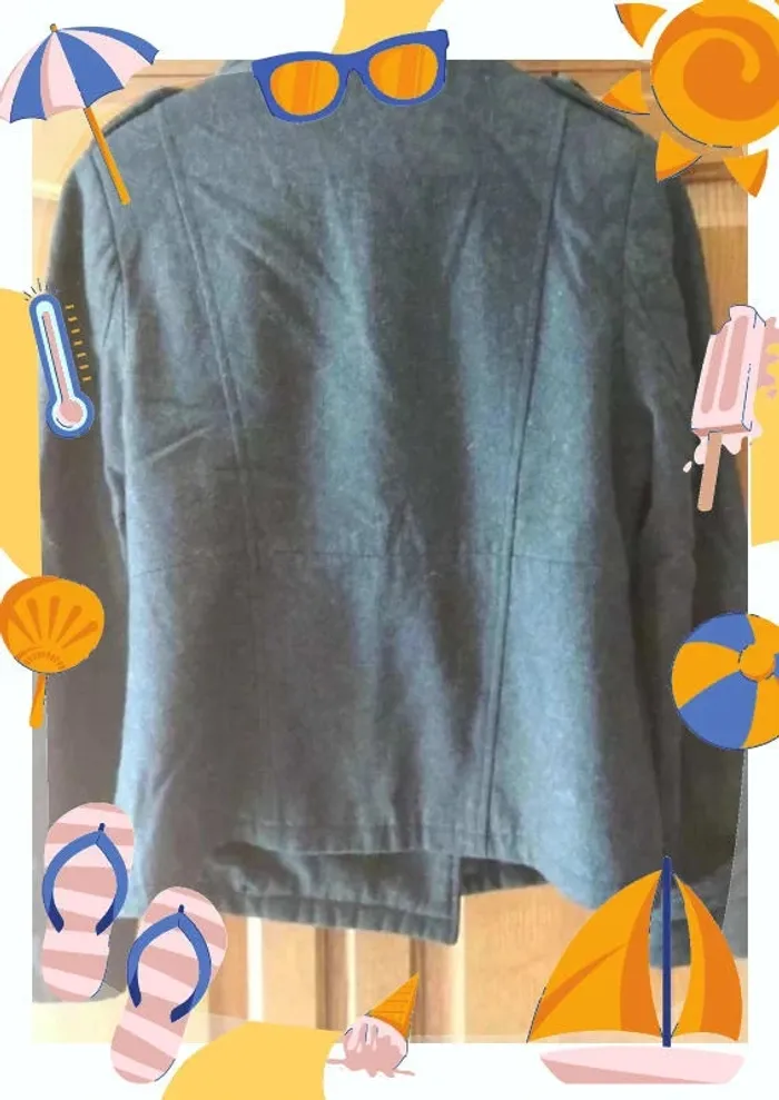 Veste caban court en laine femme - photo numéro 5