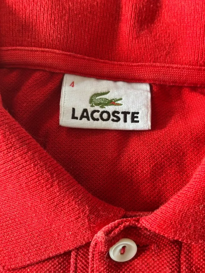 Polo Lacoste rouge - photo numéro 3