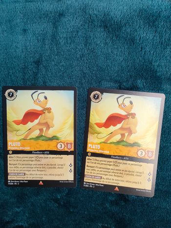 Lot 2 Cartes Disney Lorcana Les Terres d'Encres Pluto