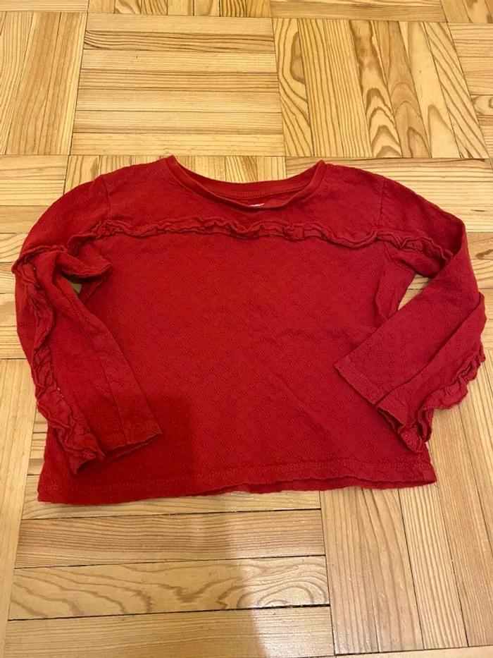 Tshirt manches longues rouge