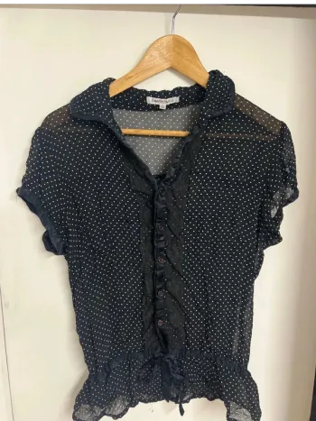 Superbe petit chemisier vintage sans manche - taille 42