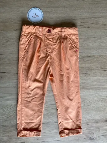 Pantalon orange mi-saison coupe slim mixte bébé 23 mois Tape à l’œil