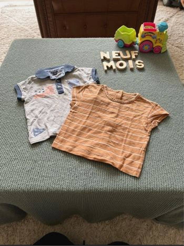 Lot t-shirt et polo taille 9 mois