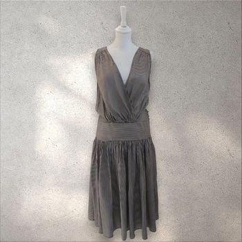 Robe longue à rayures fluide sans manche Zara taille S