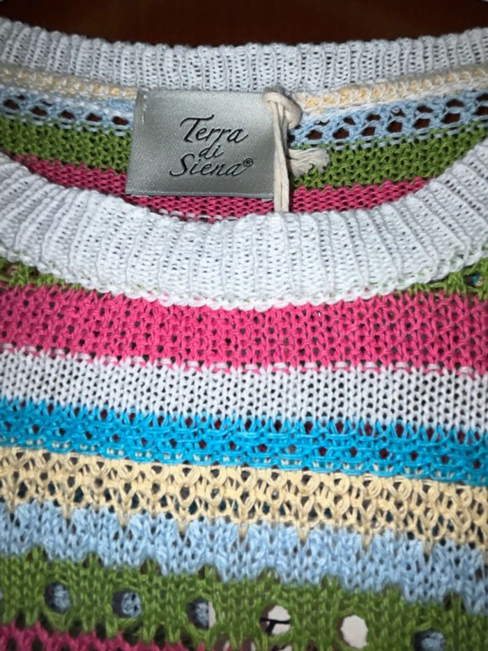 Blouse maille multicolore Terra di Siena - photo numéro 2