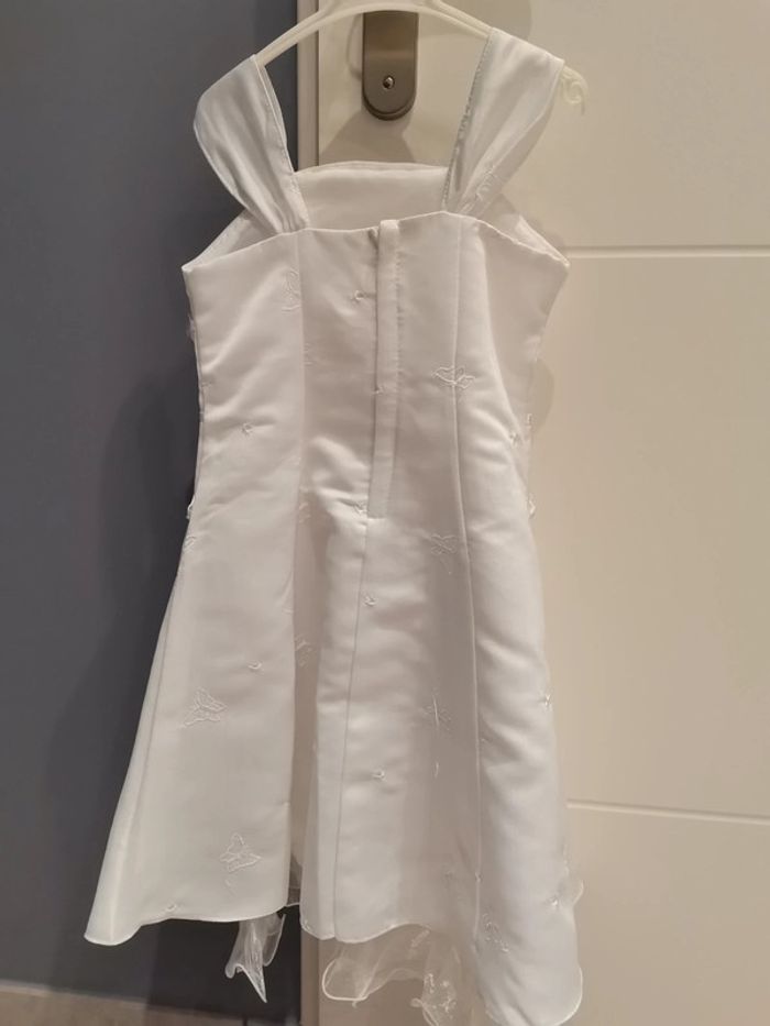 Robe de cérémonie Blanche avec papillon - photo numéro 7