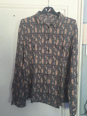Chemisier marine et orange, taille M/L