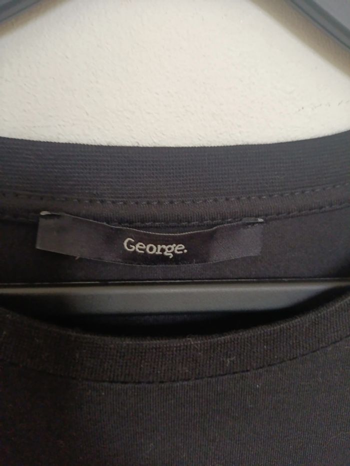 T-shirt noir basique à volants épaules – George – Taille XL - photo numéro 3