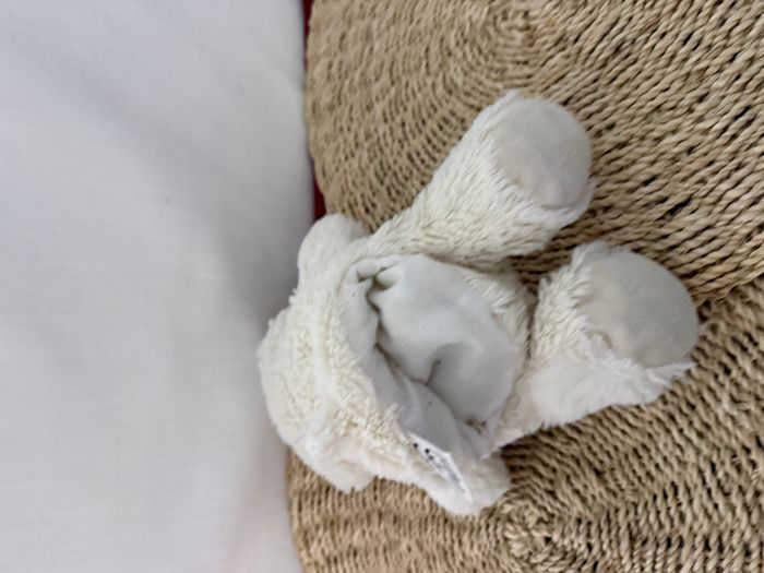 Peluche ours écru/marron poche derrière - photo numéro 2