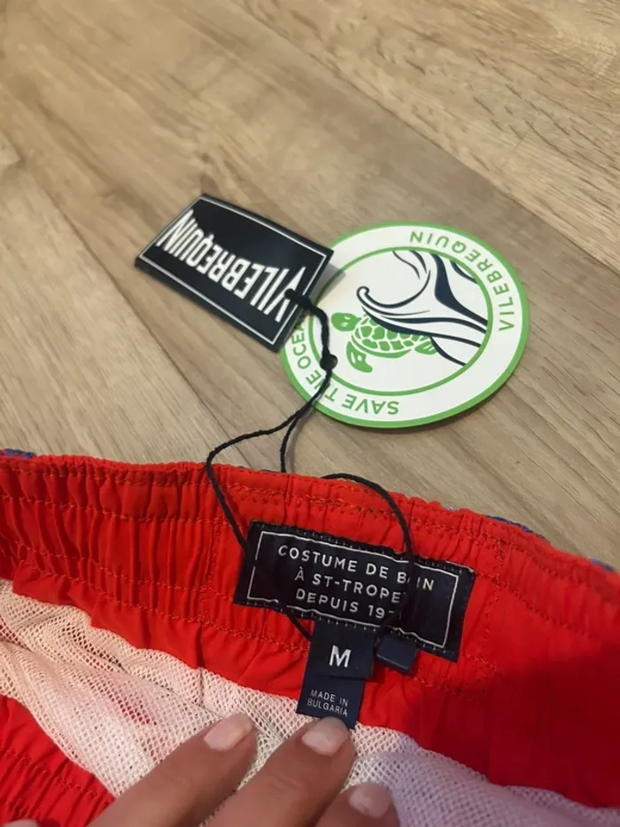 Vilebrequin, short de bain homme rouge, neuf avec étiquette taille M - photo numéro 2