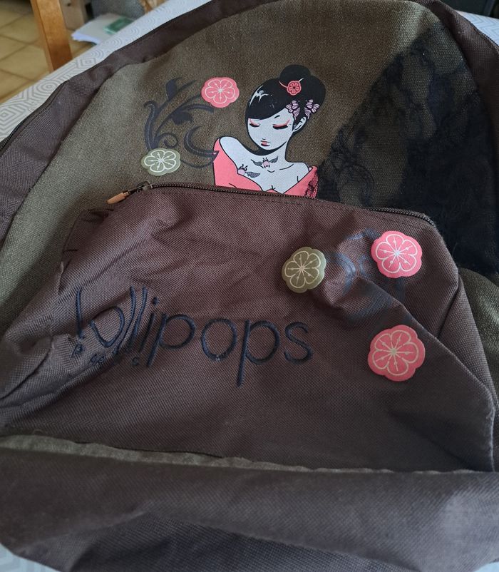 Cartable/sac à dos Lollipops Paris style asiatique très bon état - photo numéro 3