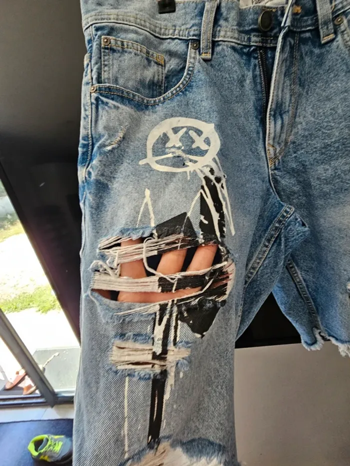 Short jean bleu FSBN homme taille M - photo numéro 2