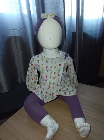 Ensemble 3 pièces tunique legging et bandeau