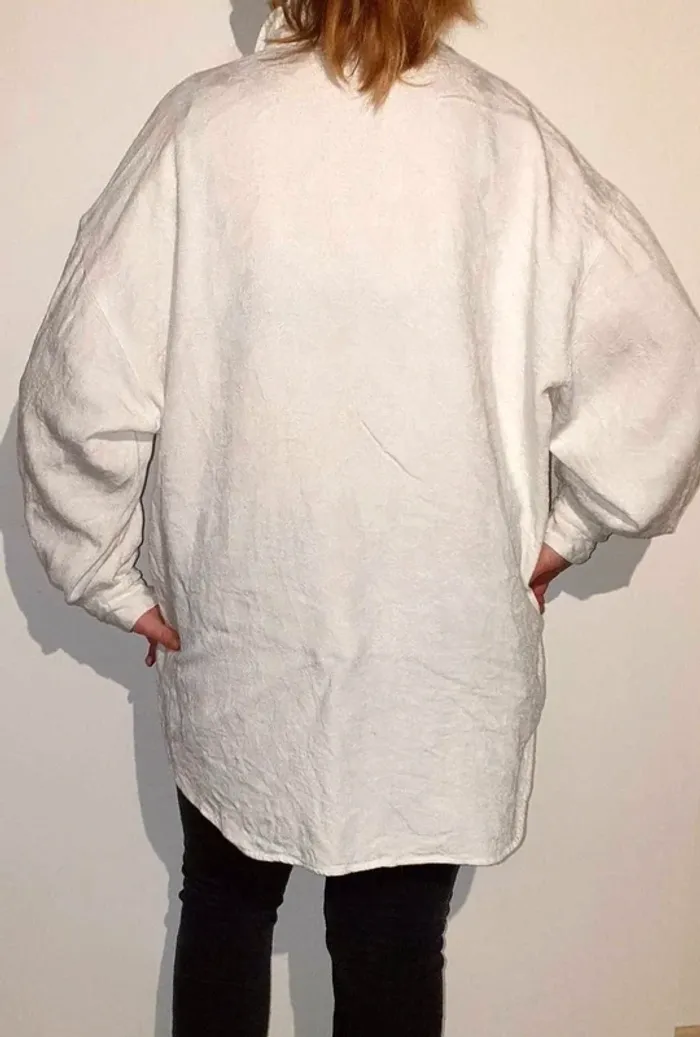 Chemise longue motif blanc - photo numéro 2