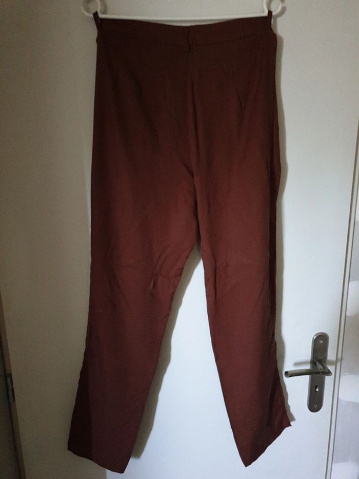 Pantalon lin marron - photo numéro 2
