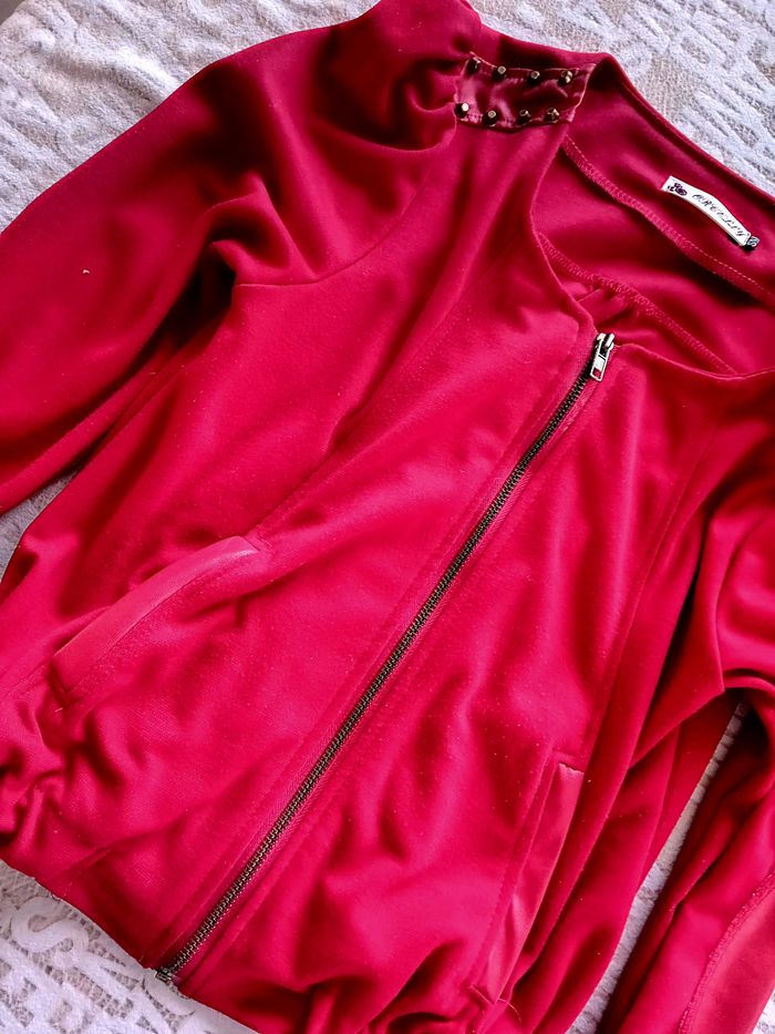 Boléro rouge zippé en taille S/M - photo numéro 10