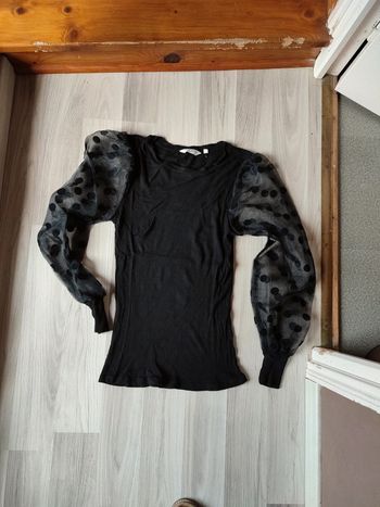 Haut manche transparente