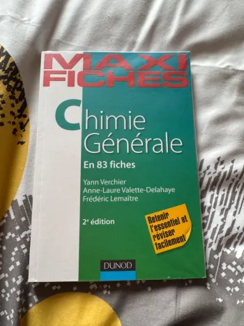 Maxi fiches chimie générale
