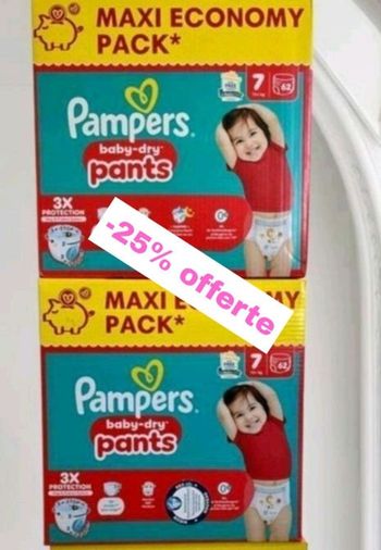 💥 PROMO Couches Pampers taille 7 pants+15 kg lot de 2  cartons 