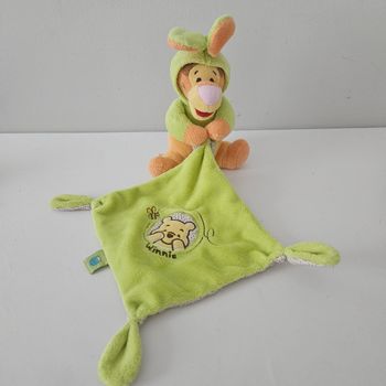 Doudou tigrou lapin vert disney