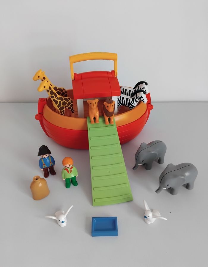 PLAYMOBIL 123 Arche de Noé Bateau Animaux 6765 Complet 🦒🐘