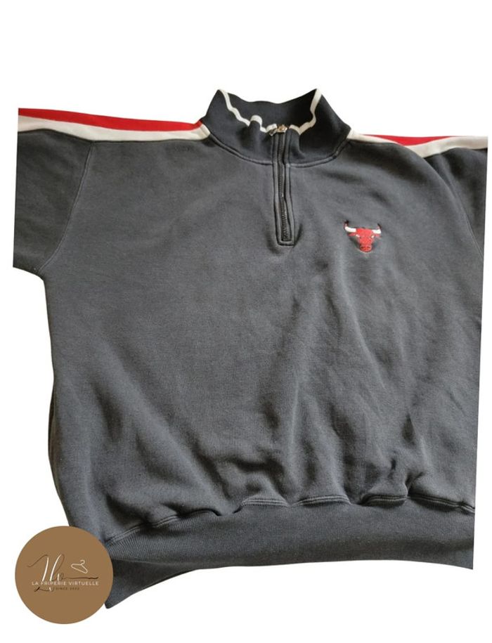 Sweat quart de zip Starter Chicago bulls avec logo bulls et NBA brodé - photo numéro 8