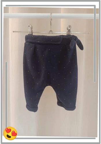 Pantalon sarouel polaire bleu 3 mois Kiabi