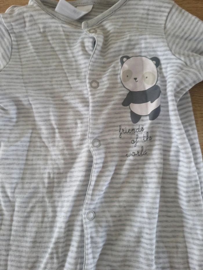 Pyjama gris panda 9 mois - photo numéro 2