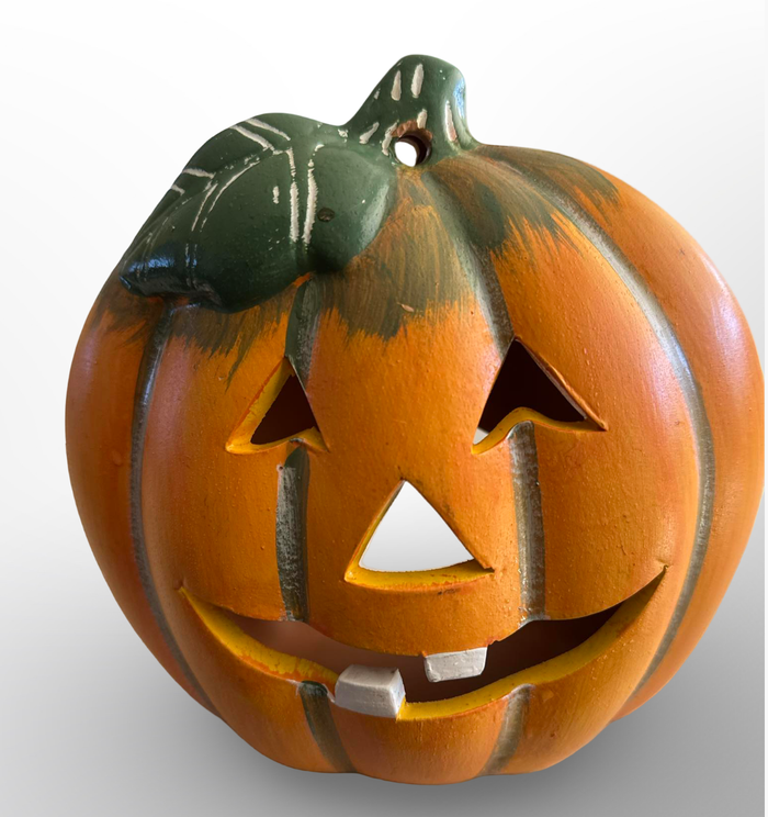 🤩 sublime photophore citrouille Halloween terre cuite état top à suspendre H 20 cm L 22 cm P 10 cm