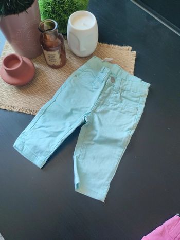 Pantacourt effet jean vert