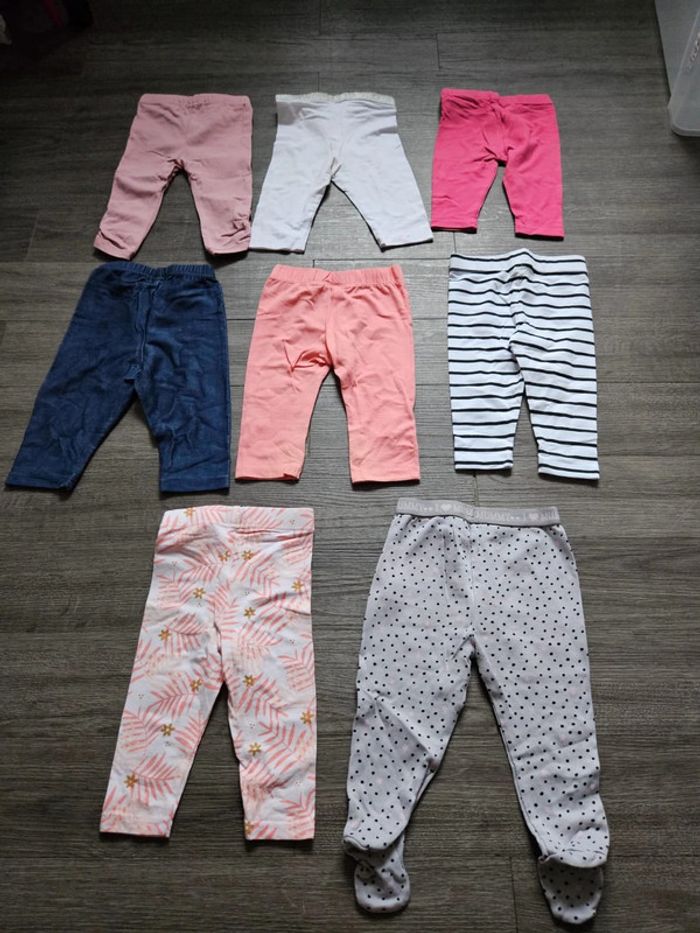 Lot de 8 leggings taille 6 mois - photo numéro 2