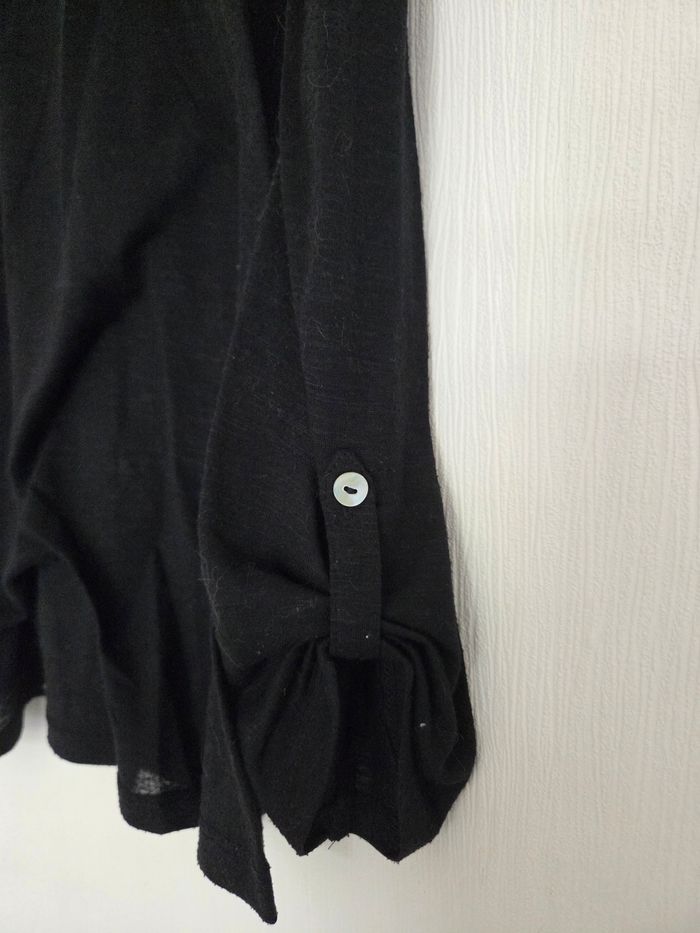 Blouse transparente Noire Coton Manches Longues/Courtes - Kiabi ( Taille S 34 / 36 ) - photo numéro 5