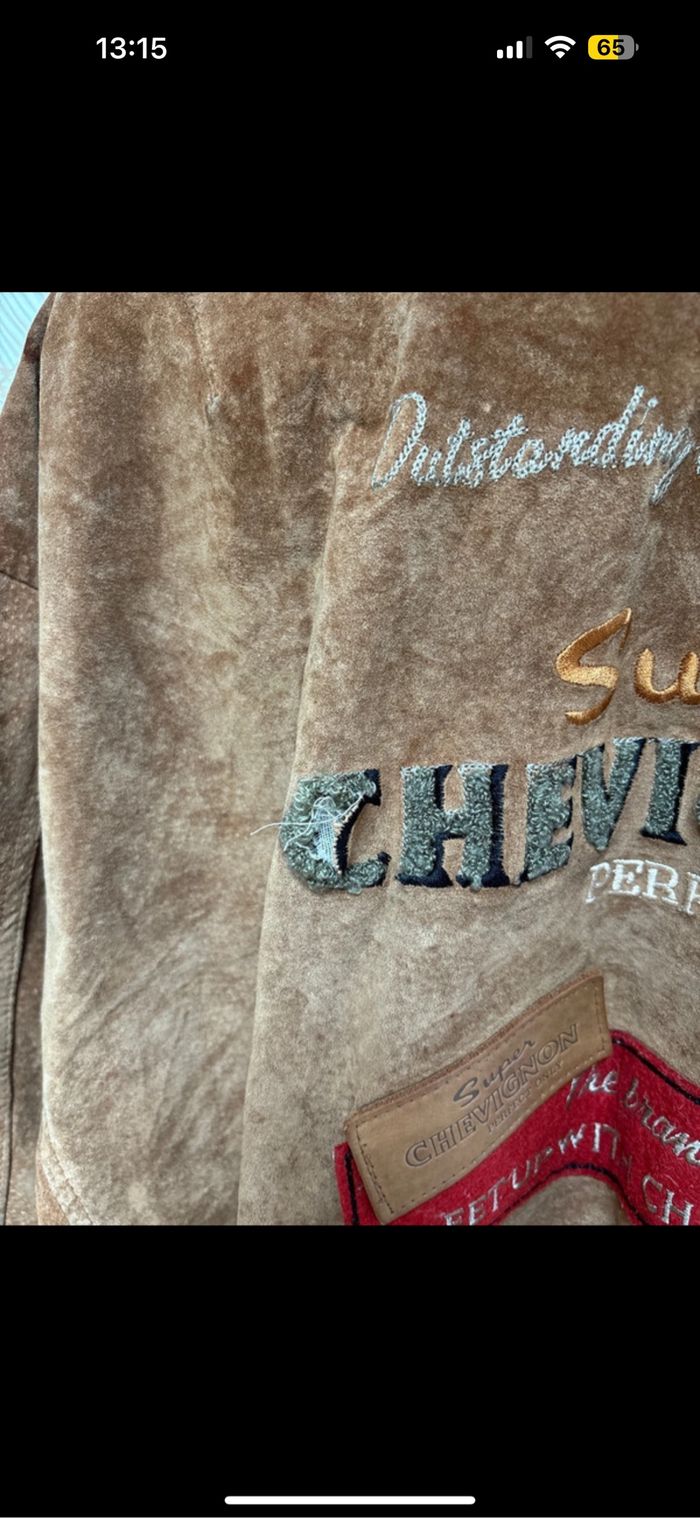 Veste vintage cuir Chevignon xl - photo numéro 7