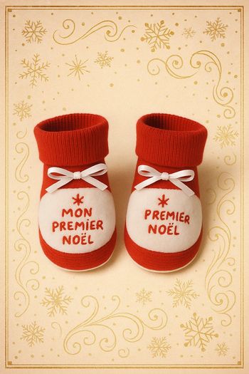 Chaussons Bébé "Mon Premier Noël"