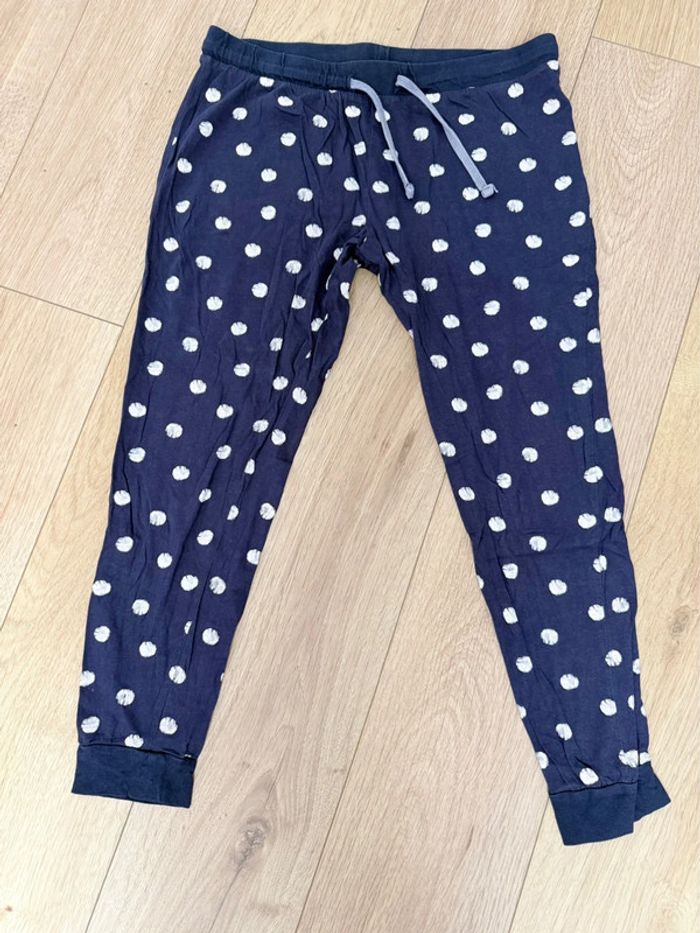Pantalon bas de pyjama 9th Avenue marine à pois en M