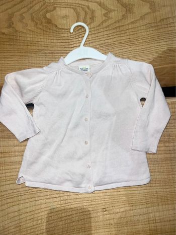 Gilet tape à l’œil rose pale 23 24 mois 2 ans fille