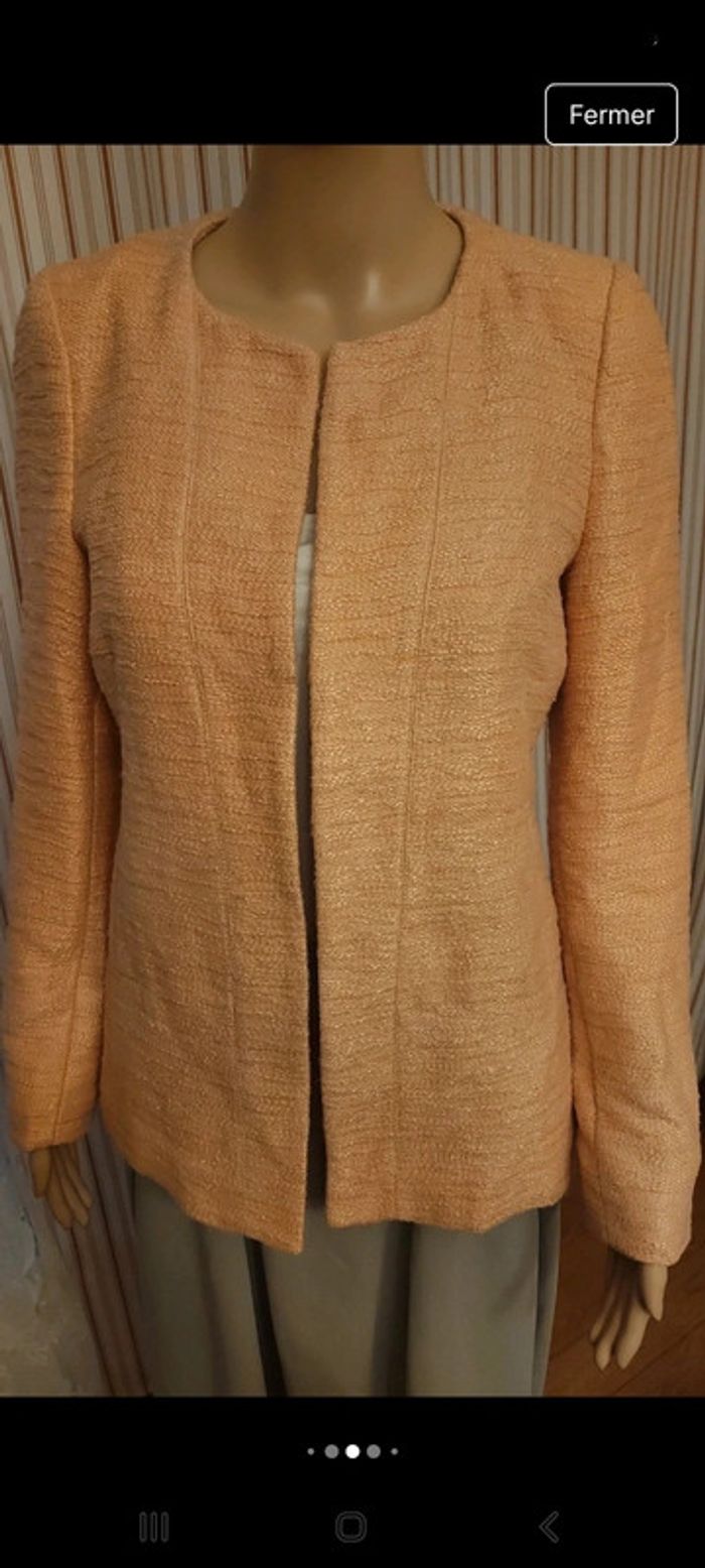 Blazer ouvert Bel & Bo taille 38 couleur Abricot - photo numéro 6
