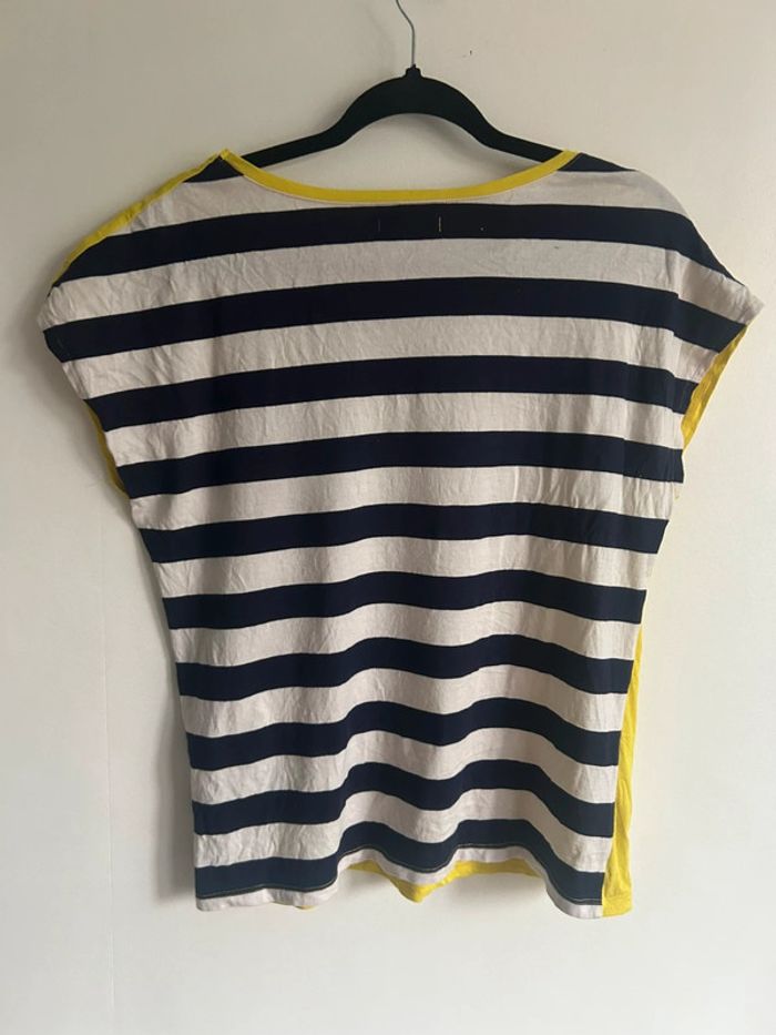Joli t-shirt jaune et rayures • style Petit Bateau • Taille M - photo numéro 9