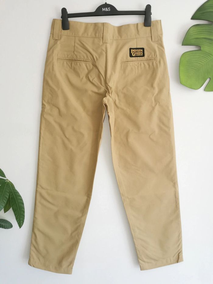 Pantalon ouvrier anglais - Sergé de coton Indigo & Goods London Taille 34 - XL - photo numéro 3