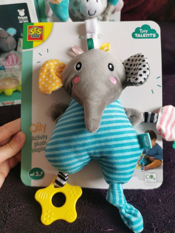 Olly l elephant peluche sensoriel neuf - photo numéro 2