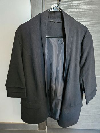 Veste longue noire femme