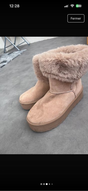 Bottes fourrées rose