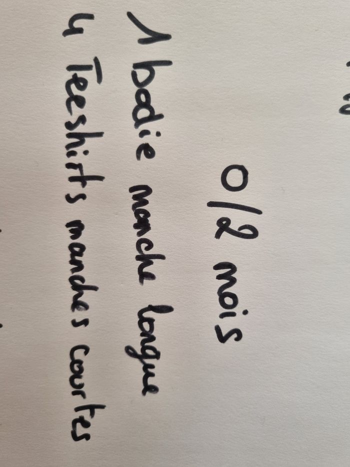 Tee-shirt manche courte 0/2 mois neuf - photo numéro 3