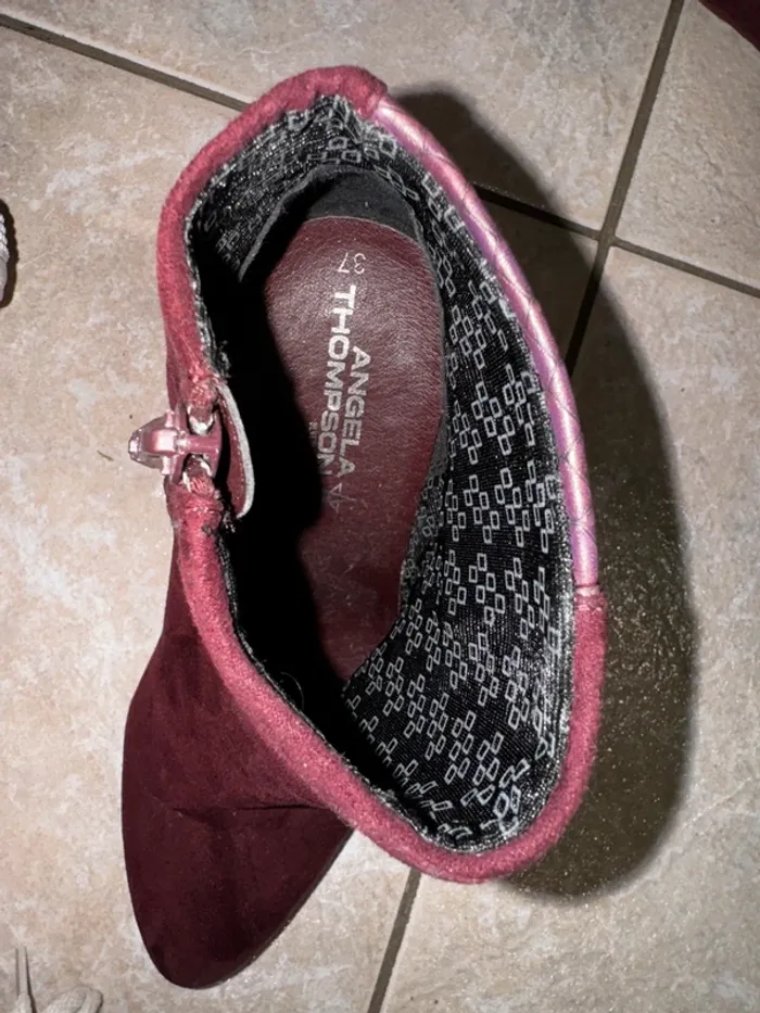 Bottines bordeaux daim 37 - photo numéro 6