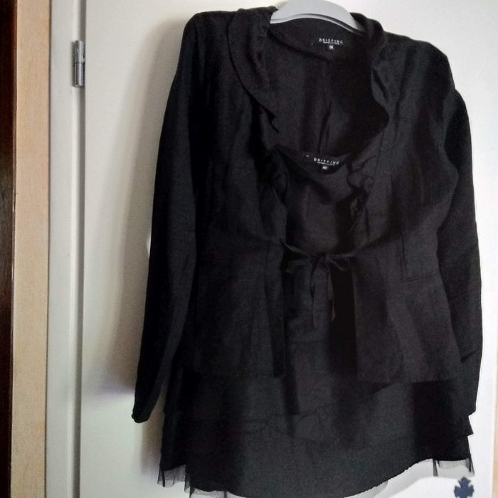 Ensemble jupe noir en lin