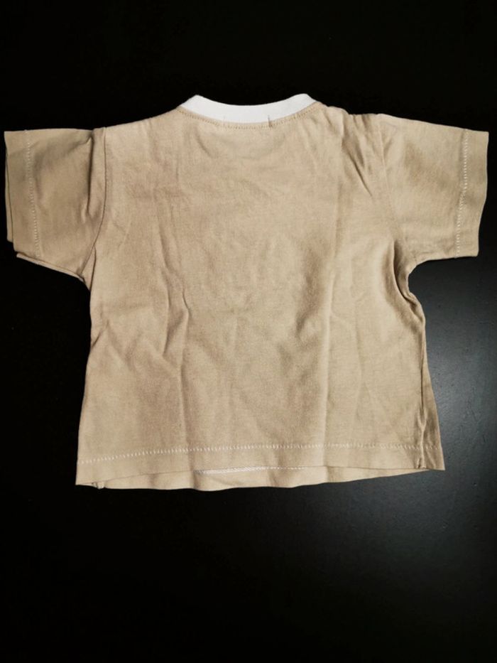 Tee shirt beige 12 mois - photo numéro 2