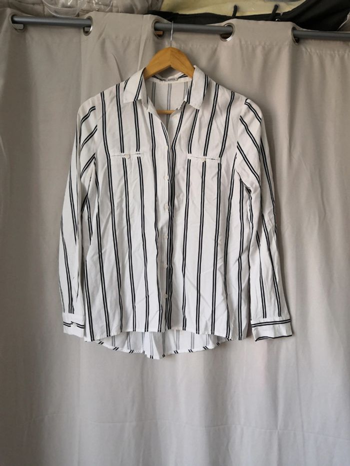 🌺Chemise rayée blanche et noire Pimkie T34/XS🌺